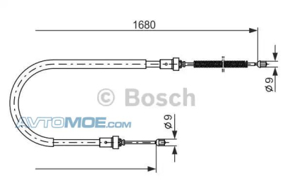 Трос стояночного тормоза 1987477955 Bosch (фото №1)