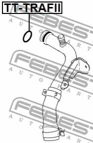Кольцо уплотнительное системы охлаждения TTTRAFII Febest (фото №1)
